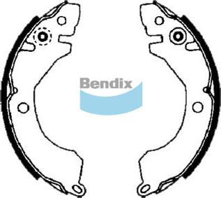 Bendix-AU BS1677 - Комплект тормозных колодок, барабанные autospares.lv