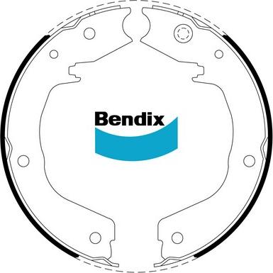 Bendix-AU BS1860 - Комплект тормозов, ручник, парковка autospares.lv