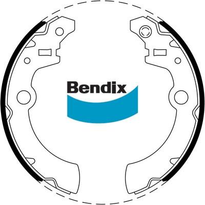 Bendix-AU BS1820 - Комплект тормозных колодок, барабанные autospares.lv