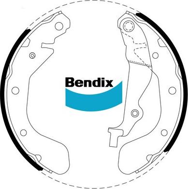 Bendix-AU BS1870 - Комплект тормозных колодок, барабанные autospares.lv