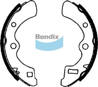 Bendix-AU BS1393 - Комплект тормозных колодок, барабанные autospares.lv