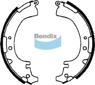 Bendix-AU BS1356 - Комплект тормозных колодок, барабанные autospares.lv