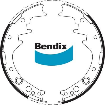 Bendix-AU BS1371 - Комплект тормозных колодок, барабанные autospares.lv