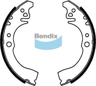 Bendix-AU BS1795 - Комплект тормозных колодок, барабанные autospares.lv