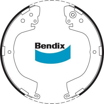 Bendix-AU BS1759 - Комплект тормозных колодок, барабанные autospares.lv