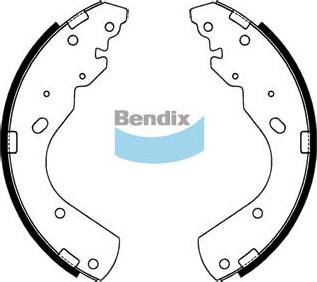 Bendix-AU BS1769 ULT4WD - Комплект тормозных колодок, барабанные autospares.lv