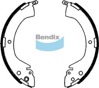 Bendix-AU BS1760 - Комплект тормозных колодок, барабанные autospares.lv