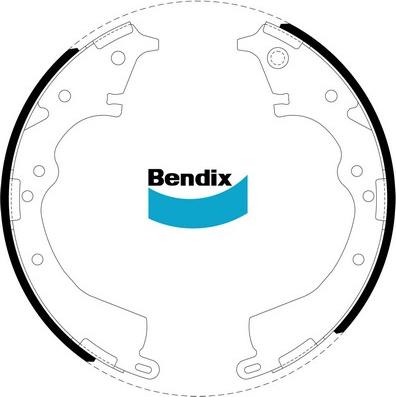 Bendix-AU BS1768 - Комплект тормозных колодок, барабанные autospares.lv
