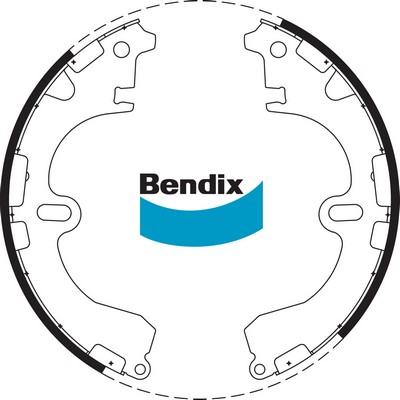 Bendix-AU BS1704 - Комплект тормозных колодок, барабанные autospares.lv