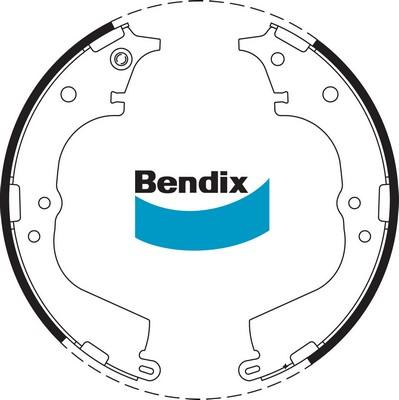 Bendix-AU BS1714 - Комплект тормозных колодок, барабанные autospares.lv