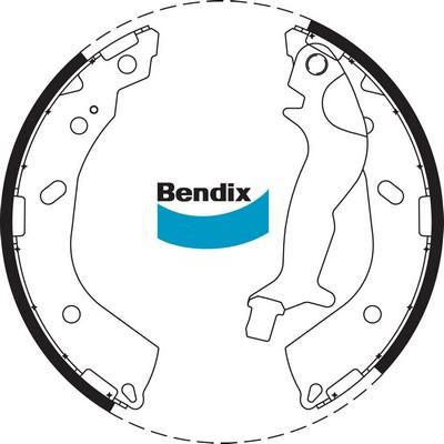 Bendix-AU BS1780 - Комплект тормозных колодок, барабанные autospares.lv