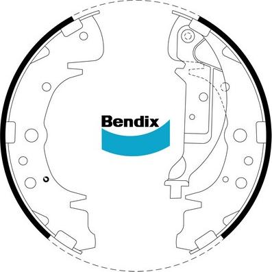 Bendix-AU BS1782 - Комплект тормозных колодок, барабанные autospares.lv