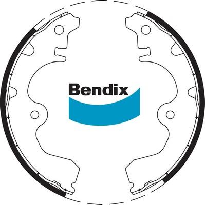 Bendix-AU BS1731 - Комплект тормозных колодок, барабанные autospares.lv