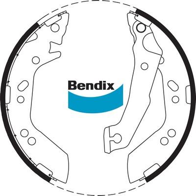 Bendix-AU BS1779 - Комплект тормозных колодок, барабанные autospares.lv