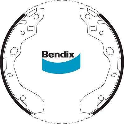 Bendix-AU BS1771 - Комплект тормозных колодок, барабанные autospares.lv