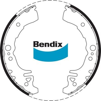 Bendix-AU BS1772 - Комплект тормозных колодок, барабанные autospares.lv