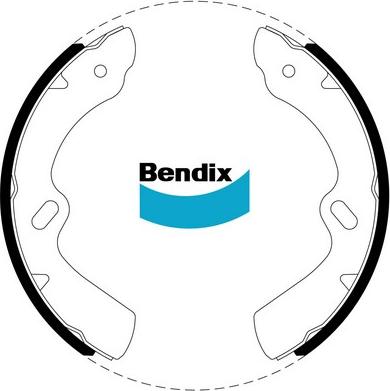 Bendix-AU CBS1733 - Комплект тормозных колодок, барабанные autospares.lv