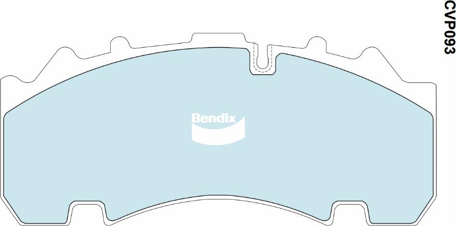 Bendix-AU CVP093 PT - Тормозные колодки, дисковые, комплект autospares.lv
