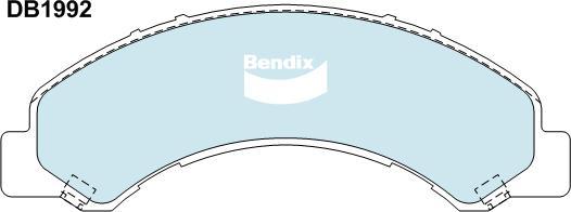 Bendix-AU CVP1992 PTHD - Тормозные колодки, дисковые, комплект autospares.lv