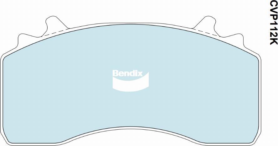 Bendix-AU CVP112 PT - Тормозные колодки, дисковые, комплект autospares.lv
