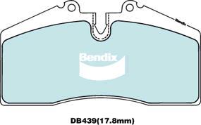 Bendix-AU DB439 ULT - Тормозные колодки, дисковые, комплект autospares.lv