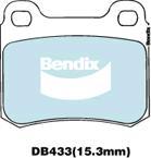 Bendix-AU DB433 EURO+ - Тормозные колодки, дисковые, комплект autospares.lv