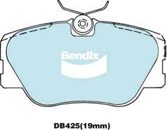 Bendix-AU DB425 EURO+ - Тормозные колодки, дисковые, комплект autospares.lv