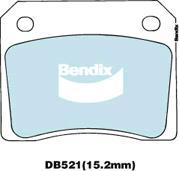 Bendix-AU DB521 GCT - Тормозные колодки, дисковые, комплект autospares.lv