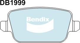 Bendix-AU DB1999 EURO+ - Тормозные колодки, дисковые, комплект autospares.lv