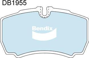 Bendix-AU DB1955 EURO+ - Тормозные колодки, дисковые, комплект autospares.lv