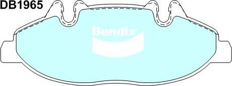 Bendix-AU DB1965 HD - Тормозные колодки, дисковые, комплект autospares.lv