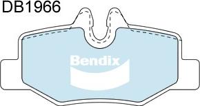 Bendix-AU DB1966 EURO+ - Тормозные колодки, дисковые, комплект autospares.lv