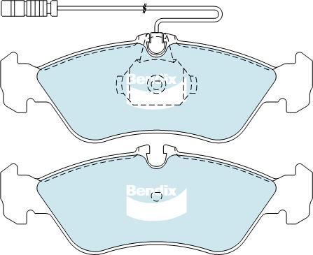 Bendix-AU DB1960 HD - Тормозные колодки, дисковые, комплект autospares.lv