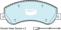 Bendix-AU DB1915 4WD - Тормозные колодки, дисковые, комплект autospares.lv