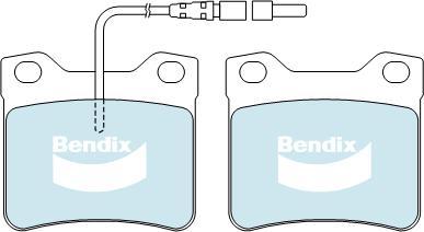 Bendix-AU DB1988 HD - Тормозные колодки, дисковые, комплект autospares.lv