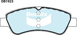 Bendix-AU DB1923 EURO+ - Тормозные колодки, дисковые, комплект autospares.lv