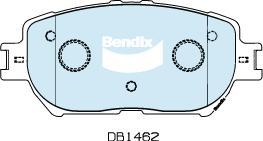 Bendix-AU DB1462 GCT - Тормозные колодки, дисковые, комплект autospares.lv