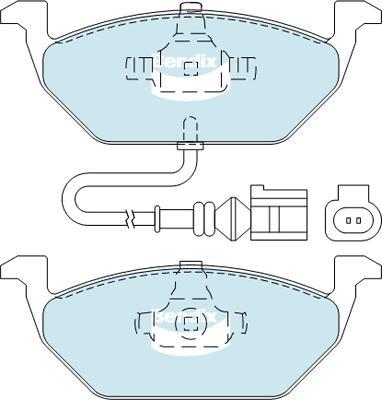 Bendix-AU DB1405 EURO+ - Тормозные колодки, дисковые, комплект autospares.lv