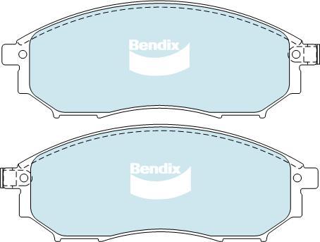 Bendix-AU DB1696 HD - Тормозные колодки, дисковые, комплект autospares.lv