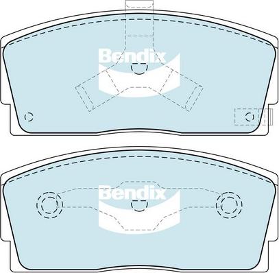 Bendix-AU DB1125 GCT - Тормозные колодки, дисковые, комплект autospares.lv