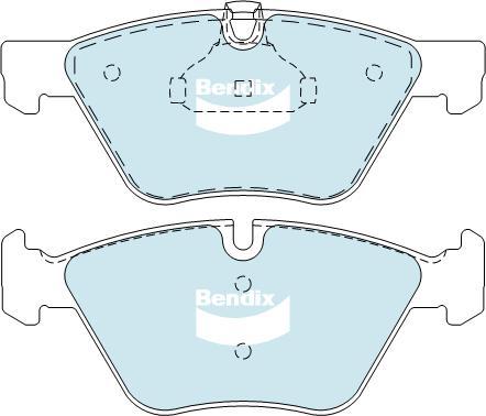 Bendix-AU DB1856 EURO+ - Тормозные колодки, дисковые, комплект autospares.lv