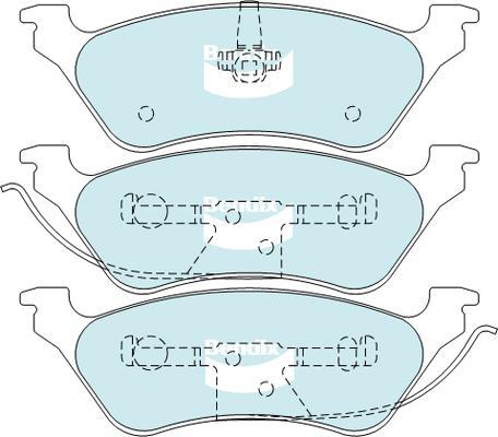 Bendix-AU DB1853 HD - Тормозные колодки, дисковые, комплект autospares.lv