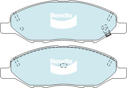 Bendix-AU DB1819 GCT - Тормозные колодки, дисковые, комплект autospares.lv