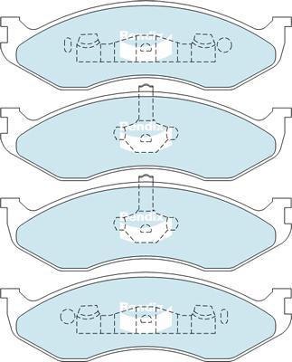 Bendix-AU DB1311 -4WD - Тормозные колодки, дисковые, комплект autospares.lv