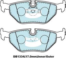 Bendix-AU DB1334 EURO+ - Тормозные колодки, дисковые, комплект autospares.lv