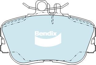 Bendix-AU DB1295 EURO+ - Тормозные колодки, дисковые, комплект autospares.lv