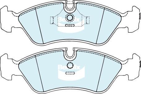 Bendix-AU DB1228 EURO+ - Тормозные колодки, дисковые, комплект autospares.lv