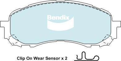 Bendix-AU DB1744 GCT - Тормозные колодки, дисковые, комплект autospares.lv