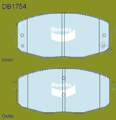 Bendix-AU DB1754 GCT - Тормозные колодки, дисковые, комплект autospares.lv