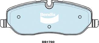 Bendix-AU DB1780 ULT4WD - Тормозные колодки, дисковые, комплект autospares.lv